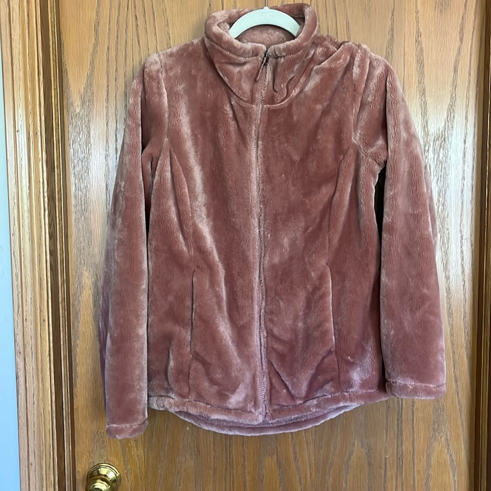 32° Heat Costco Pink fluffy sherpa zip up Size M